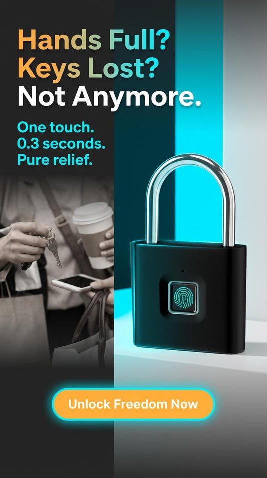 Smart Fingerprint Padlock - USB Aufladbar & Wasserdicht